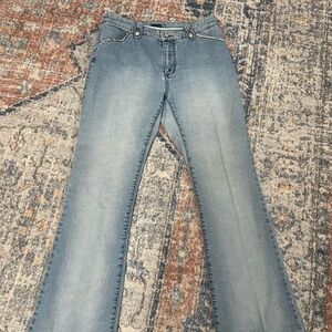 Y2K Vintage Festival Wide Leg Classic Blue Women's Jeans size 8